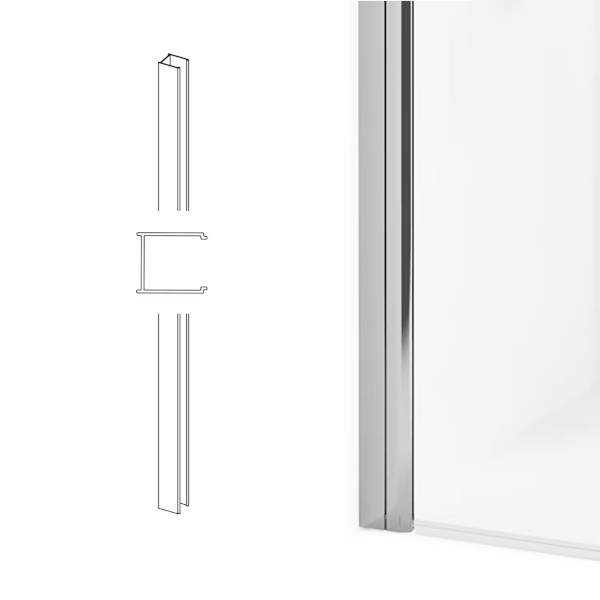 Breddningsprofil för Duschvägg: Macro Design 3 mm (Golvpoolen)